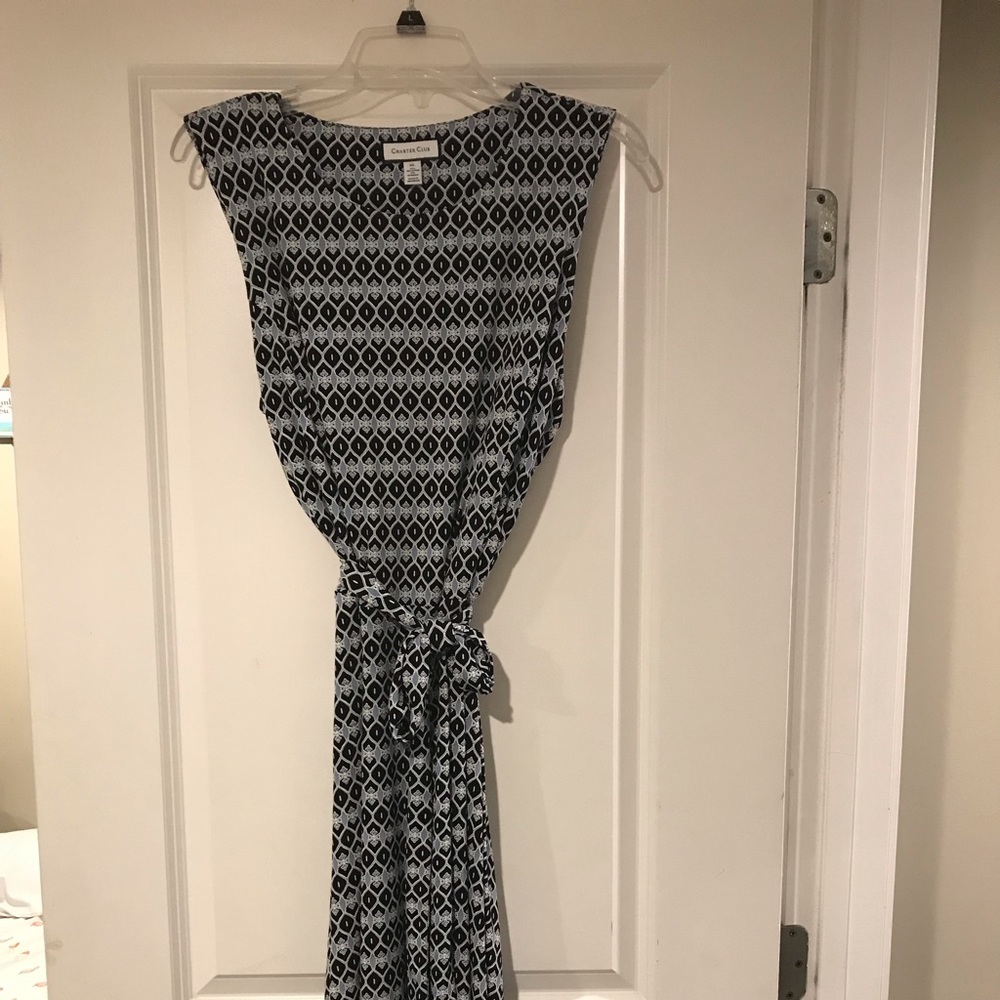 Blue and White Dress